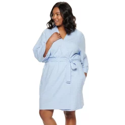 Plus Size Croft & Barrow® Waffle-Knit Kimono Robe 13 Plus Size Croft & Barrow® Waffle-Knit Kimono Robe -Outlet Croft & Barrow Store 2668341 Chambray Blue