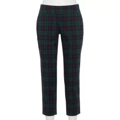 Petite Croft & Barrow® Effortless Stretch Pants 32 Petite Croft & Barrow® Effortless Stretch Pants -Outlet Croft & Barrow Store 3294699 Green Plaid