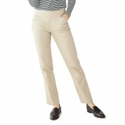 Women's Croft & Barrow® Effortless Stretch Pull-On Mid-Rise Straight-Leg Pants 33 Women's Croft & Barrow® Effortless Stretch Pull-On Mid-Rise Straight-Leg Pants -Outlet Croft & Barrow Store 3354493 Cobblestone