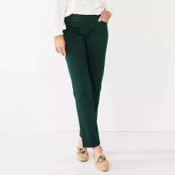 Women's Croft & Barrow® Effortless Stretch Pull-On Mid-Rise Straight-Leg Pants 37 Women's Croft & Barrow® Effortless Stretch Pull-On Mid-Rise Straight-Leg Pants -Outlet Croft & Barrow Store 3354493 Pine