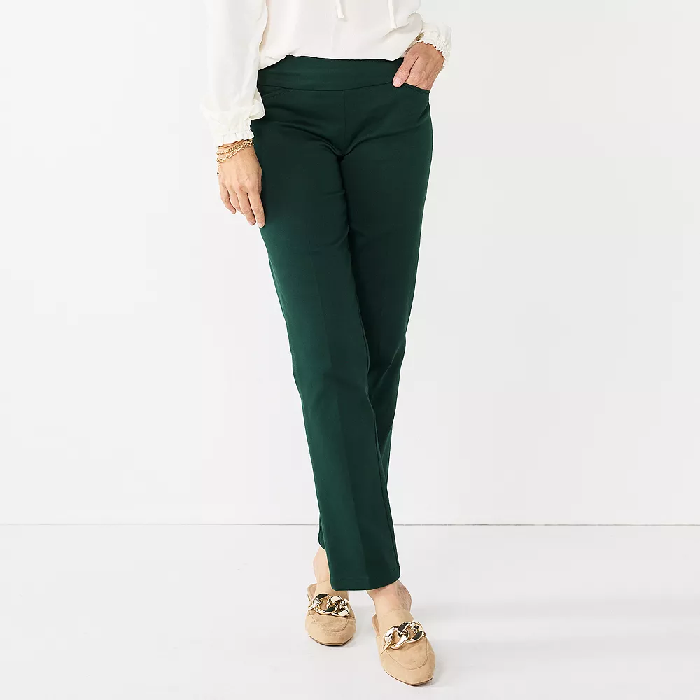 Women's Croft & Barrow® Effortless Stretch Pull-On Mid-Rise Straight-Leg Pants 14 Women's Croft & Barrow® Effortless Stretch Pull-On Mid-Rise Straight-Leg Pants - Image 14