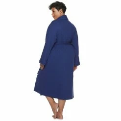 Plus Size Croft & Barrow® Shawl-Collar Waffle Robe -Outlet Croft & Barrow Store 3445495 ALT