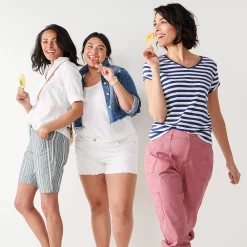 Women's Croft & Barrow® Essential V-Neck Tee -Outlet Croft & Barrow Store 3482291 ALT3