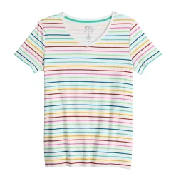 Women's Croft & Barrow® Essential V-Neck Tee -Outlet Croft & Barrow Store 3482291 ALT5