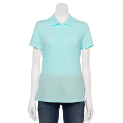 Women's Croft & Barrow® Essential Classic Pique Polo Shirt -Outlet Croft & Barrow Store 3508798 Aqua