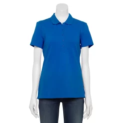 Women's Croft & Barrow® Essential Classic Pique Polo Shirt -Outlet Croft & Barrow Store 3508798 Cobalt