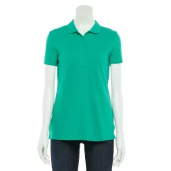 Women's Croft & Barrow® Essential Classic Pique Polo Shirt -Outlet Croft & Barrow Store 3508798 Jade