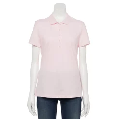 Women's Croft & Barrow® Essential Classic Pique Polo Shirt -Outlet Croft & Barrow Store 3508798 Light Pink