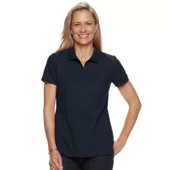 Women's Croft & Barrow® Essential Classic Pique Polo Shirt -Outlet Croft & Barrow Store 3508798 Navy