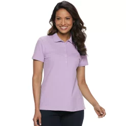 Women's Croft & Barrow® Essential Classic Pique Polo Shirt -Outlet Croft & Barrow Store 3508798 Orchid
