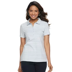Women's Croft & Barrow® Essential Classic Pique Polo Shirt -Outlet Croft & Barrow Store 3508798 Periwinkle Space Dye