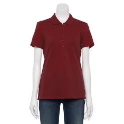 Women's Croft & Barrow® Essential Classic Pique Polo Shirt -Outlet Croft & Barrow Store 3508798 Plum