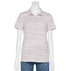 Women's Croft & Barrow® Essential Classic Pique Polo Shirt -Outlet Croft & Barrow Store 3508798 Plum Spacedye