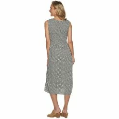 Women's Croft & Barrow® Smocked Swing Midi Dress -Outlet Croft & Barrow Store 3567056 ALT