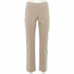 Women's Croft & Barrow® Millennium Tummy Control Pull-On Pants -Outlet Croft & Barrow Store 3767212 Cobblestone