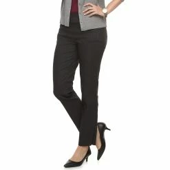 Women's Croft & Barrow® Millennium Tummy Control Pull-On Pants -Outlet Croft & Barrow Store 3767212 Mineral Black