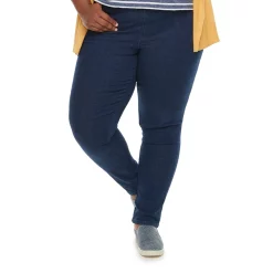 Plus Size Croft & Barrow® Pull-On Tapered-Leg Jeans -Outlet Croft & Barrow Store 379623 ALT50