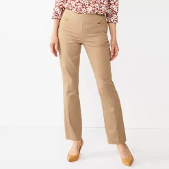 Women's Croft & Barrow® Effortless Stretch Pull-On Bootcut Pants -Outlet Croft & Barrow Store 3857885 Beige