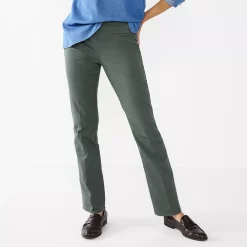 Women's Croft & Barrow® Effortless Stretch Pull-On Bootcut Pants -Outlet Croft & Barrow Store 3857885 Forest Green