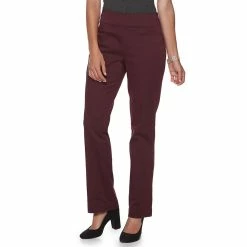 Women's Croft & Barrow® Effortless Stretch Pull-On Bootcut Pants -Outlet Croft & Barrow Store 3857885 Plum