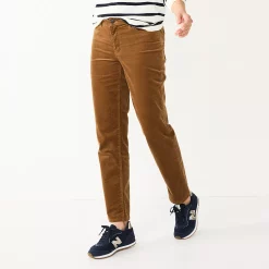 Women's Croft & Barrow® Straight-Leg Corduroy Pants -Outlet Croft & Barrow Store 3880395 Brown