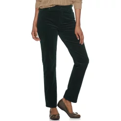Women's Croft & Barrow® Straight-Leg Corduroy Pants -Outlet Croft & Barrow Store 3880395 Emerald Green