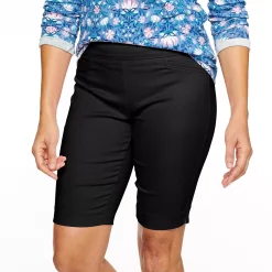 Women's Croft & Barrow® Effortless Stretch Bermuda Shorts -Outlet Croft & Barrow Store 3913048 Black