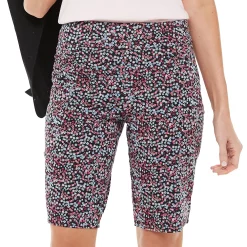Women's Croft & Barrow® Effortless Stretch Bermuda Shorts -Outlet Croft & Barrow Store 3913048 Daisy Print