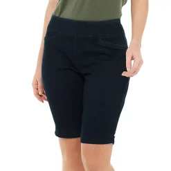Women's Croft & Barrow® Effortless Stretch Bermuda Shorts -Outlet Croft & Barrow Store 3913048 Indigo Denim
