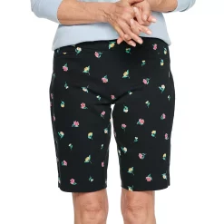 Women's Croft & Barrow® Effortless Stretch Bermuda Shorts -Outlet Croft & Barrow Store 3913048 Multi Floral