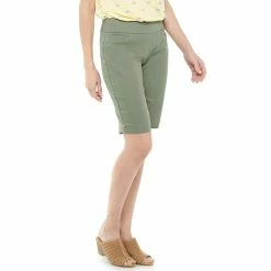 Women's Croft & Barrow® Effortless Stretch Bermuda Shorts -Outlet Croft & Barrow Store 3913048 Olive