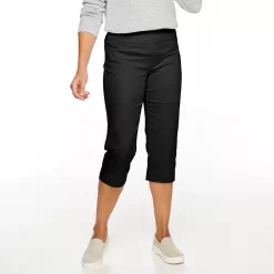 Women's Croft & Barrow® Effortless Stretch Capri Pants -Outlet Croft & Barrow Store 3918078 Black