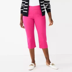 Women's Croft & Barrow® Effortless Stretch Capri Pants -Outlet Croft & Barrow Store 3918078 Pink