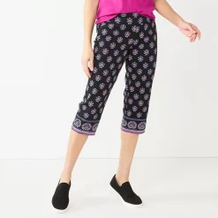 Women's Croft & Barrow® Effortless Stretch Capri Pants -Outlet Croft & Barrow Store 3918078 Scallop Border