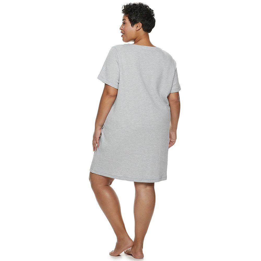 Plus Size Croft & Barrow® Waffle-Knit Zip-Front Robe 3 Plus Size Croft & Barrow® Waffle-Knit Zip-Front Robe - Image 3