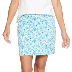 Women's Croft & Barrow® Effortless Stretch Skort -Outlet Croft & Barrow Store 3926073 Blue Ditsy Floral