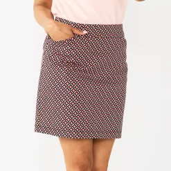 Women's Croft & Barrow® Effortless Stretch Skort -Outlet Croft & Barrow Store 3926073 Coral Geo