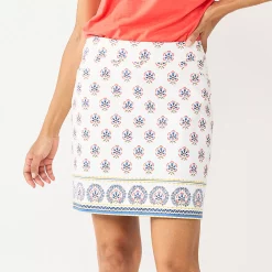 Women's Croft & Barrow® Effortless Stretch Skort -Outlet Croft & Barrow Store 3926073 Scallop Border