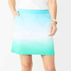 Women's Croft & Barrow® Easy Pull-On Skort -Outlet Croft & Barrow Store 3947868 Blue Dip Dye