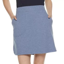 Women's Croft & Barrow® Easy Pull-On Skort -Outlet Croft & Barrow Store 3947868 Blue Heather
