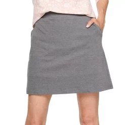 Women's Croft & Barrow® Easy Pull-On Skort -Outlet Croft & Barrow Store 3947868 Gray Heather