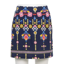 Women's Croft & Barrow® Easy Pull-On Skort -Outlet Croft & Barrow Store 3947868 Navy Floarl
