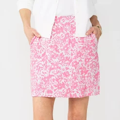 Women's Croft & Barrow® Easy Pull-On Skort -Outlet Croft & Barrow Store 3947868 Pink Petals