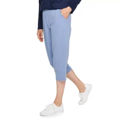 Women's Croft & Barrow® Easy Pull-On Knit Capri Pants -Outlet Croft & Barrow Store 3982181 Blue Heather