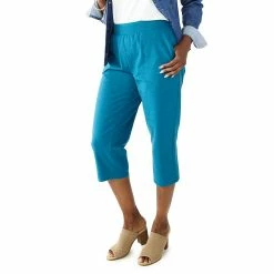 Women's Croft & Barrow® Easy Pull-On Knit Capri Pants -Outlet Croft & Barrow Store 3982181 Dark Teal