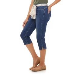 Women's Croft & Barrow® Comfort Waist Denim Capris -Outlet Croft & Barrow Store 3987731 ALT10