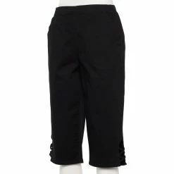 Women's Croft & Barrow® Embellished Hem Skimmer Jeans -Outlet Croft & Barrow Store 4293785 Black