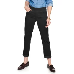 Women's Croft & Barrow® Pull-On Girlfriend Jeans -Outlet Croft & Barrow Store 4491406 Black
