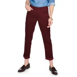 Women's Croft & Barrow® Pull-On Girlfriend Jeans -Outlet Croft & Barrow Store 4491406 Plum