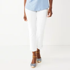 Women's Croft & Barrow® Pull-On Girlfriend Jeans -Outlet Croft & Barrow Store 4491406 White